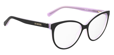 Premium Women Moschino Love Model Eyeglasses: MOL591 - Black(2)- SpecSMART Eye Clinic (Diagonal View)